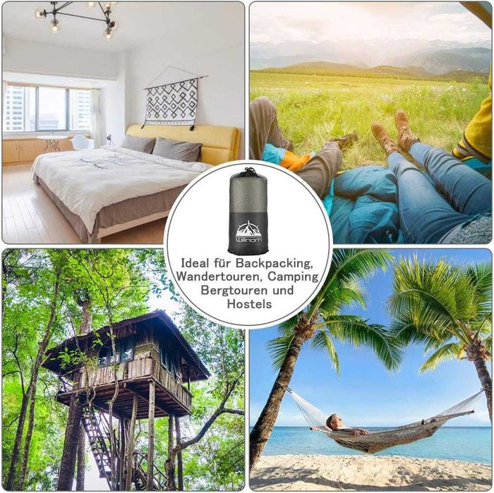 Willnorn Подплата за спален чувал чаршафи за пътуване и чувал за спане