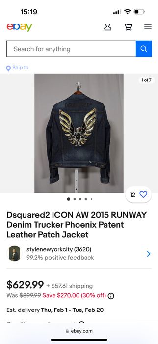 Яке Dsquared 2 jacket icon eagle patch