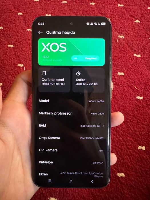 Infinix hot 60 pro+ ideal srochniga