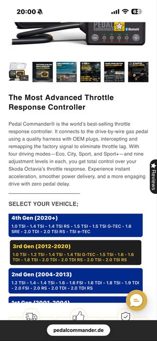 pedal commander box pentru skoda,vw,seat