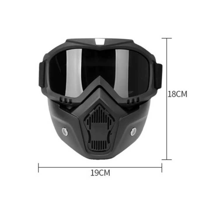 Маска мото с огледален цветен визьор, PA1024