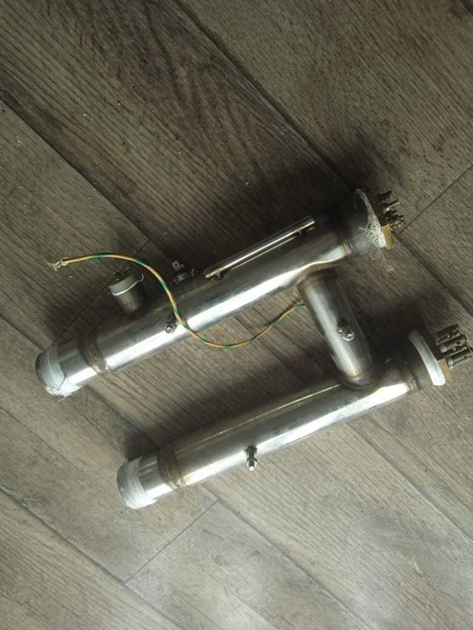 система  обогрева бассейна, трубы котла и тены