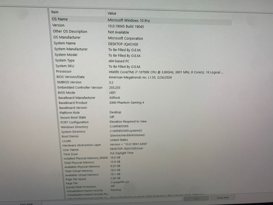 Gaming computer I710700k RTX 2060 3200MHZ 16GB Ram