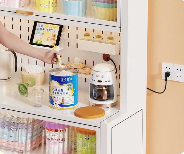 Oshxona metall shkafi shaffof eshiklar bilan | Кухонный шкаф