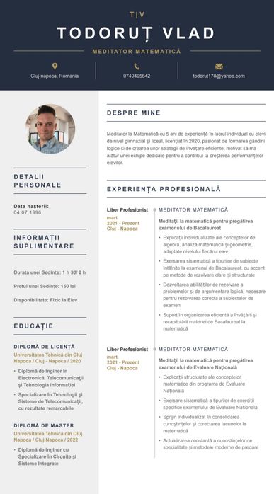 Meditații Matematica Individuale Fizice Evaluare Nationala si  Bacalaureat M1,M2 și M3 pentru anul școlar 2026-2027