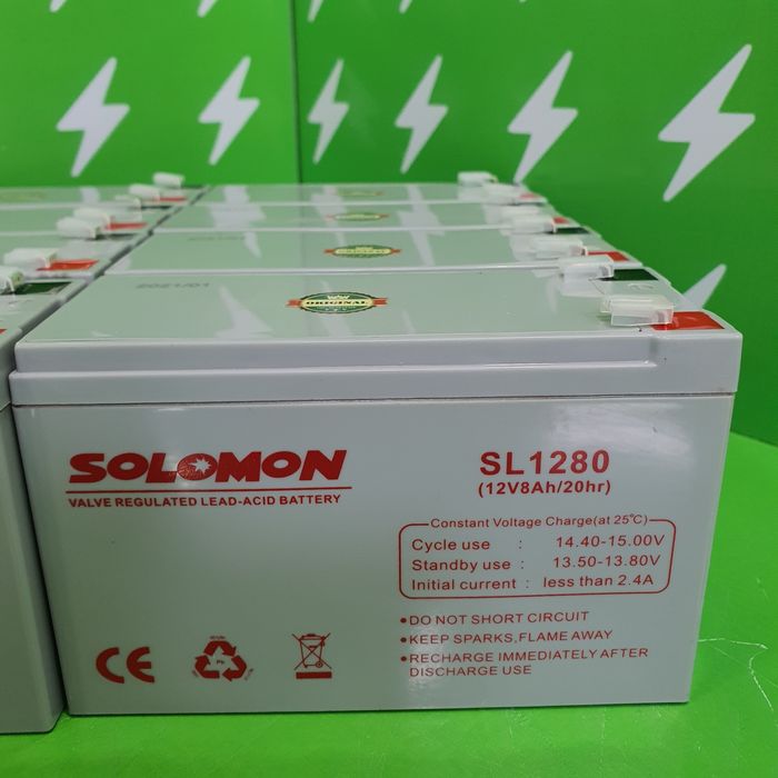 Новые Аккумуляторы Solomon 12V-7.2A 12V-8А/ 12V-9A / 12V-12A / 12V-20A
