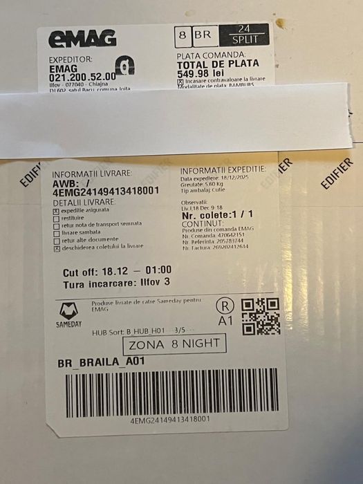 Boxe  Edifier cu conectare prin cablu