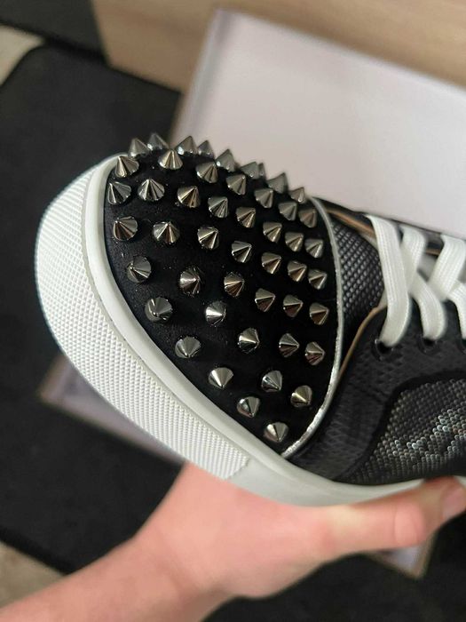 Christian Louboutin Louis Junior Spikes Orlato Flat Black