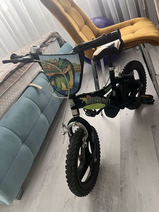 Bicicleta copii 12 inch Dinozaur T-Rex, 3 ani +