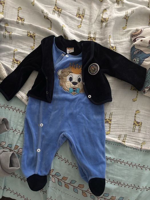 Ромпер велюр, 68 размер