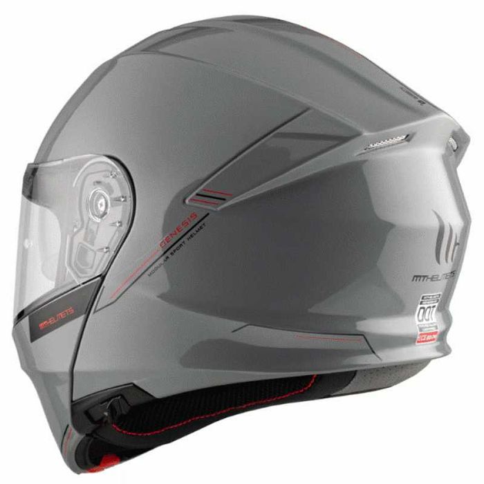 Отваряема каска MT GENESIS SOLID A12 Gloss Grey
