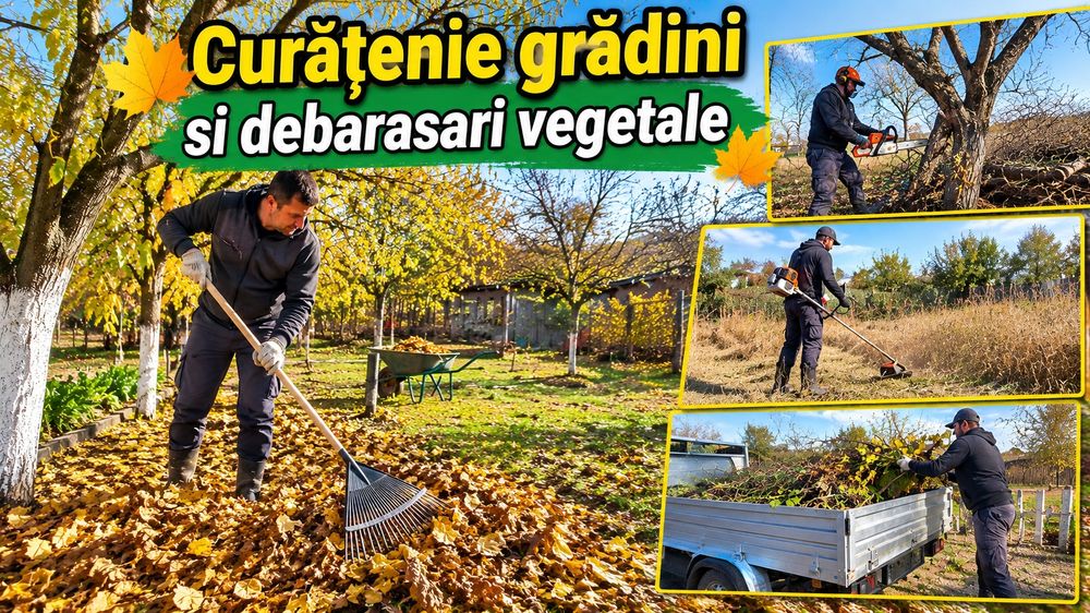 Servicii Debarasari Vegetale, Tuns Iarba, Curățenie Generală, Frezat Și  Multe Altele!