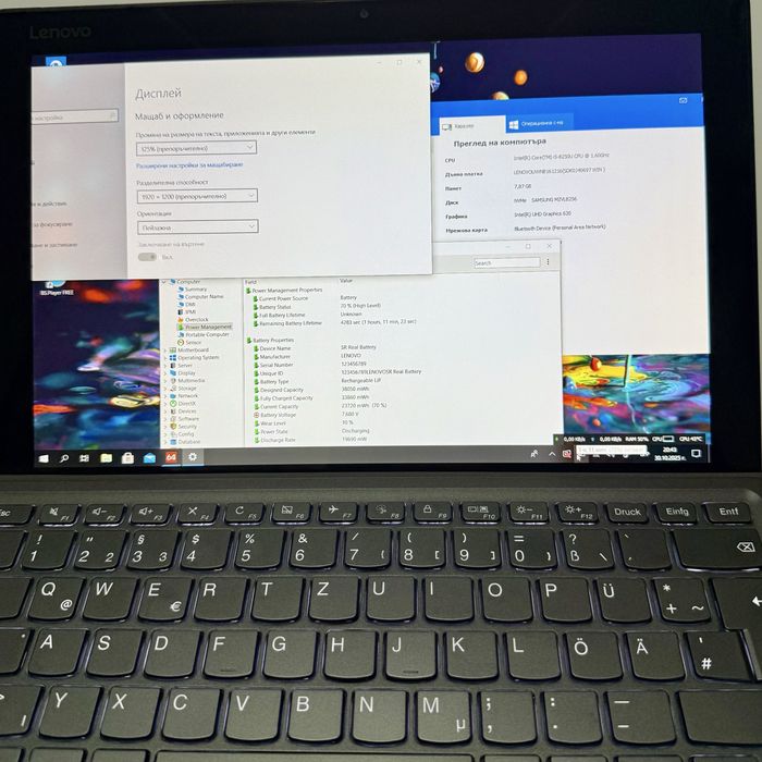 Lenovo MIIX 2in1/12.2” WUXGA Touch/i5-8250U/256GB NVMe/8GB DDR4