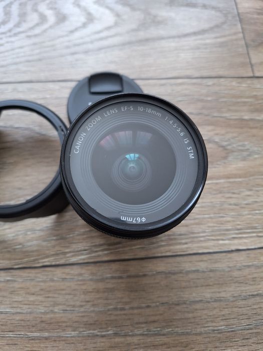 Obiectiv Canon 10-18mm ll + parasolar si filtru UV