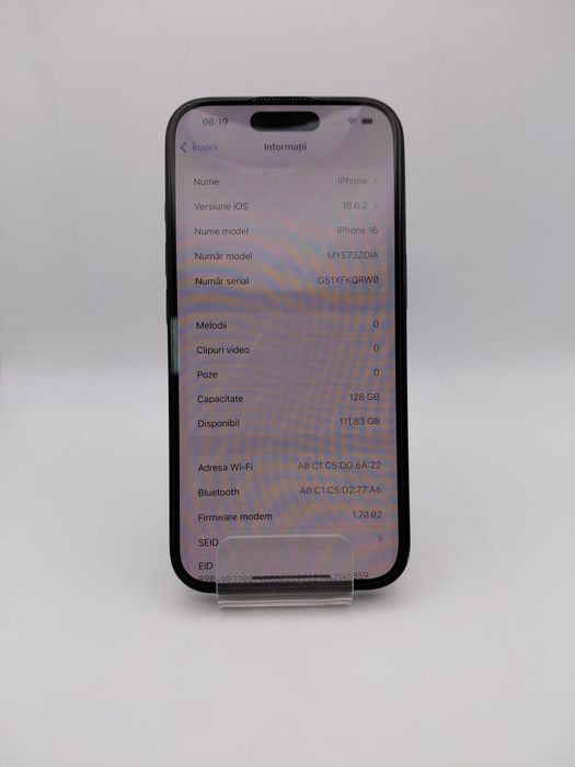Iphone 16 128gb 100% Amanet BKG
