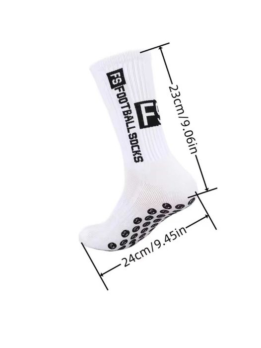 Set 2 Perechi Football Socks Alb si Negru