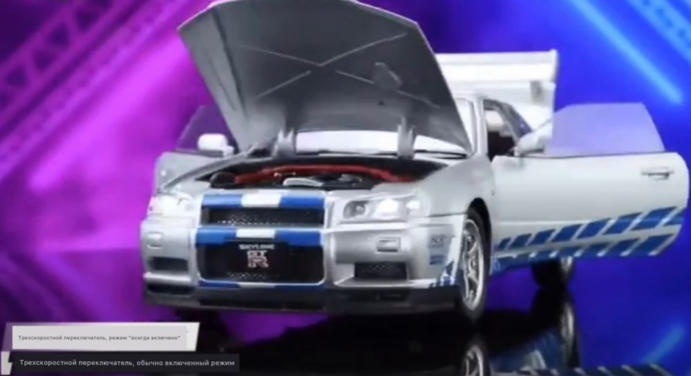 Модель Ниссан GTR-34 в размере 1/24