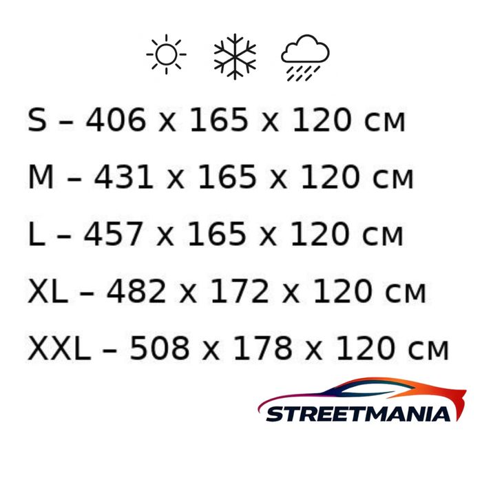 Покривало брезент за автомобили – различни размери