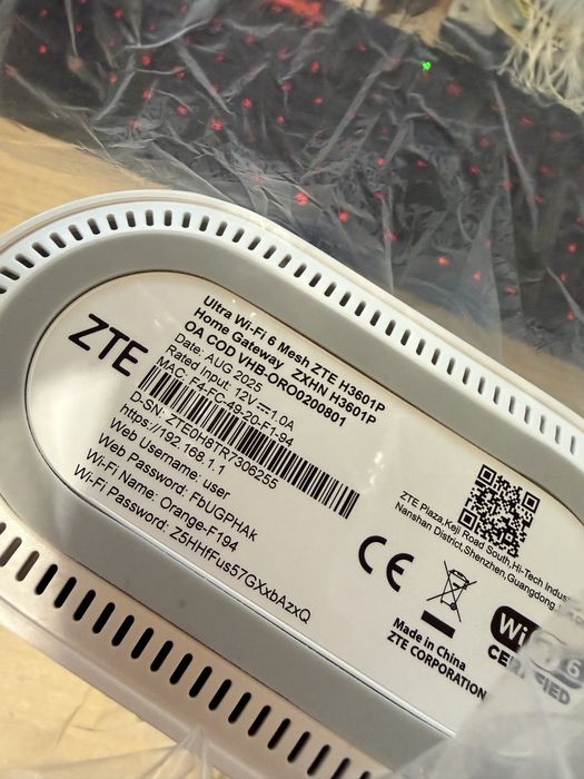 ZTE Ultra Wi-Fi 6 Mesh ZTE H3601P Garantie Testat Nou Cutie Router Iasi ...