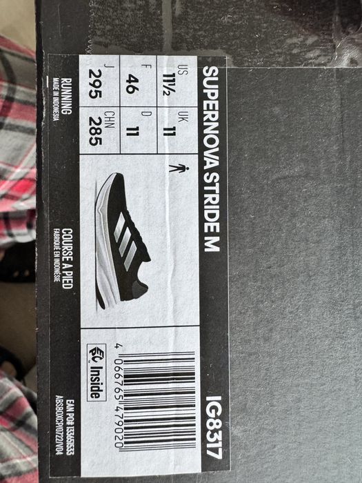 Мъжки маратонки Adidas SUPERNOVA STRIDE M, черни (46, НОВИ)