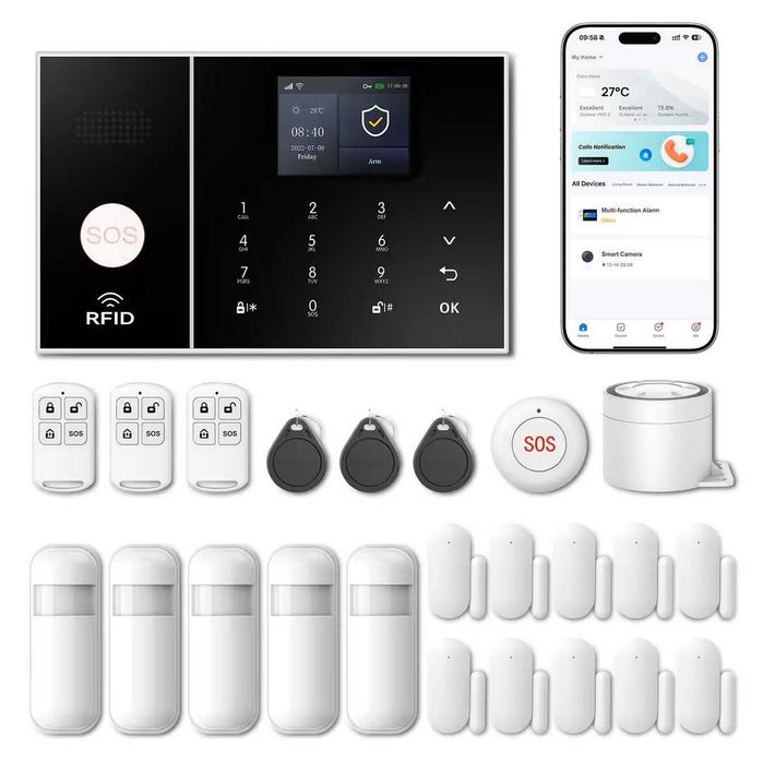 OCAZIE- redus la 300 fix!! Sistem alarma securitate casă - SMART - NOU
