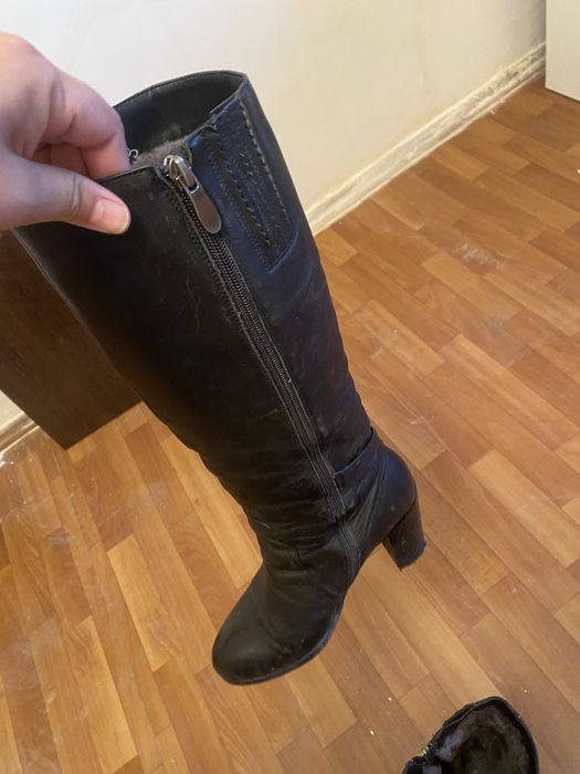 Продам сапоги кожаные