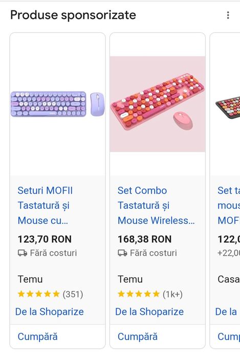 Tastatura si mouse fetite