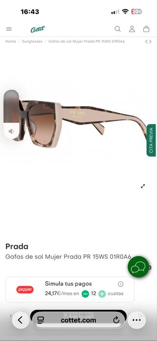Продавам Очила Prada, никога не са слагани, в перфектно състояние