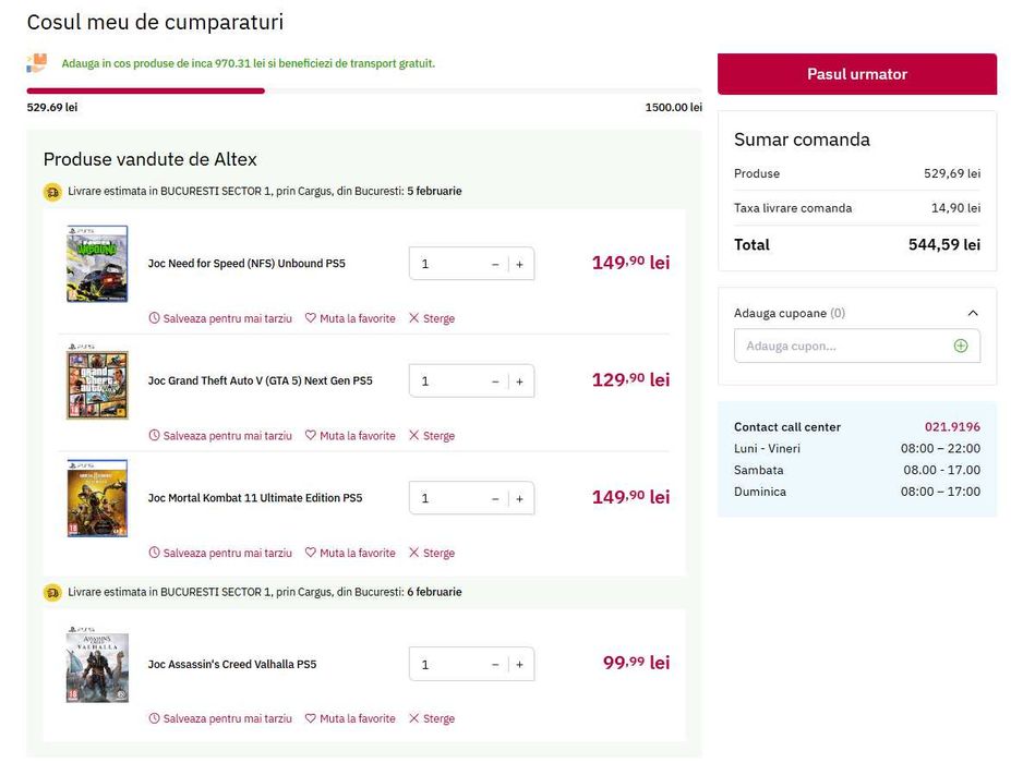 Pachet 5 jocuri Playstation 5 PS5