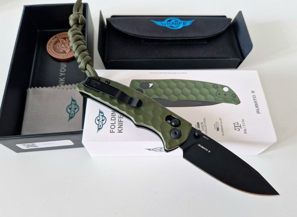 Cutit pliabil EDC Oknife Rubato 3, otel 154CM, rail lock, nou