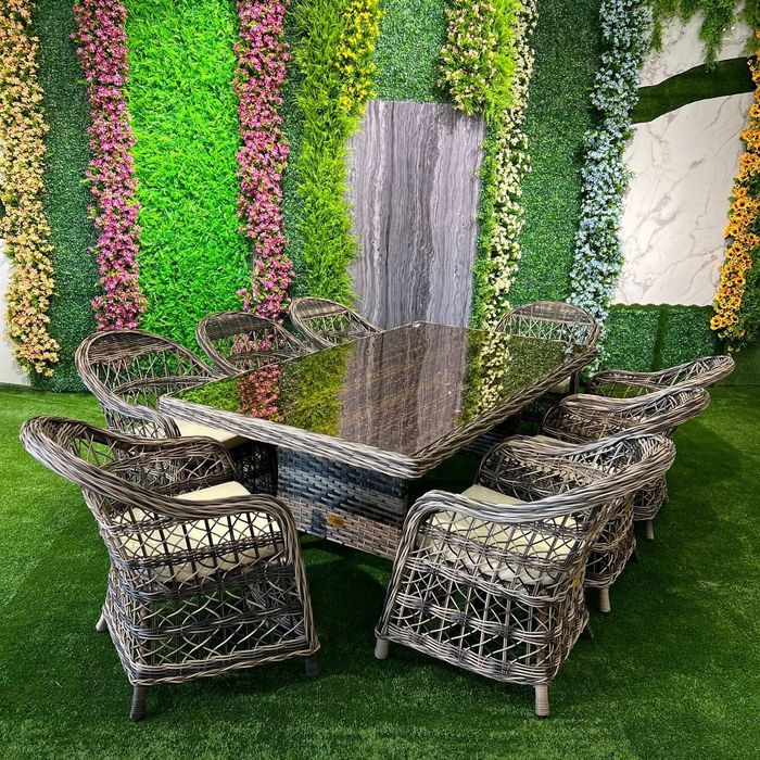 Плетёная мебель комплект 8нальный 2,5 ×1 размеры