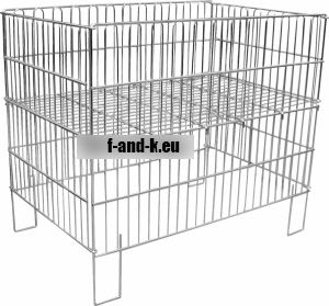 Кош за дрехи с подвижно дъно на 4 нива хром/Оборудване за магазин