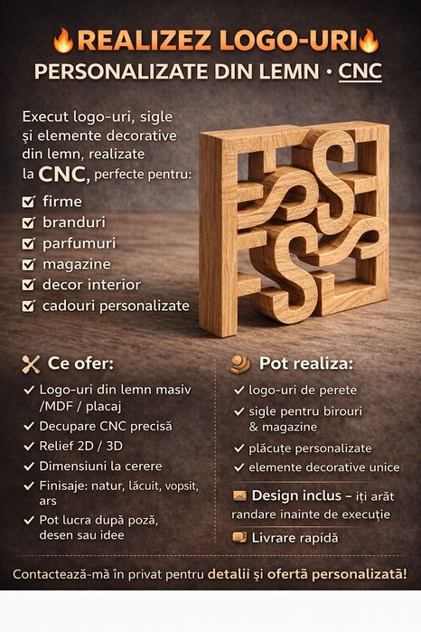 Cnc accesorii personalizate lemn