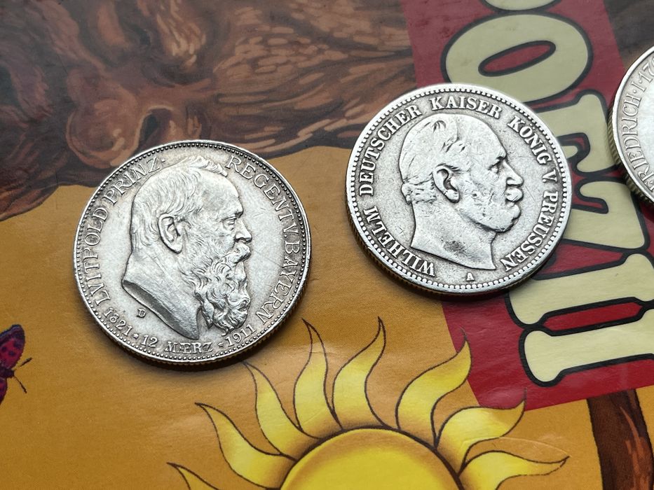 Lot top 3 monede x 2 Marci (Zwei Mark) Imperiul German – Argint 0.900