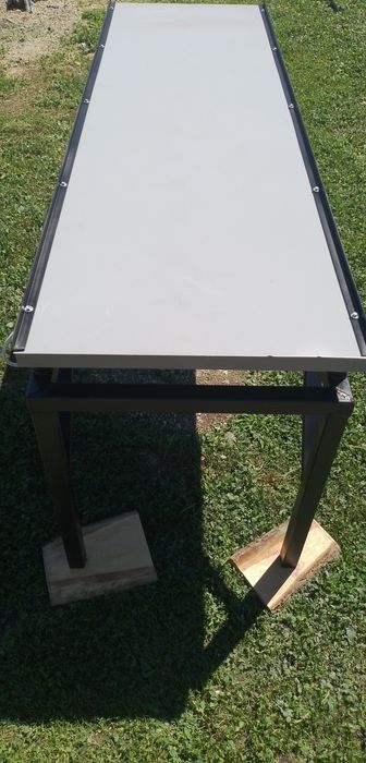 Masă vibrantă 200x60cm  plăci de gard / pavaje