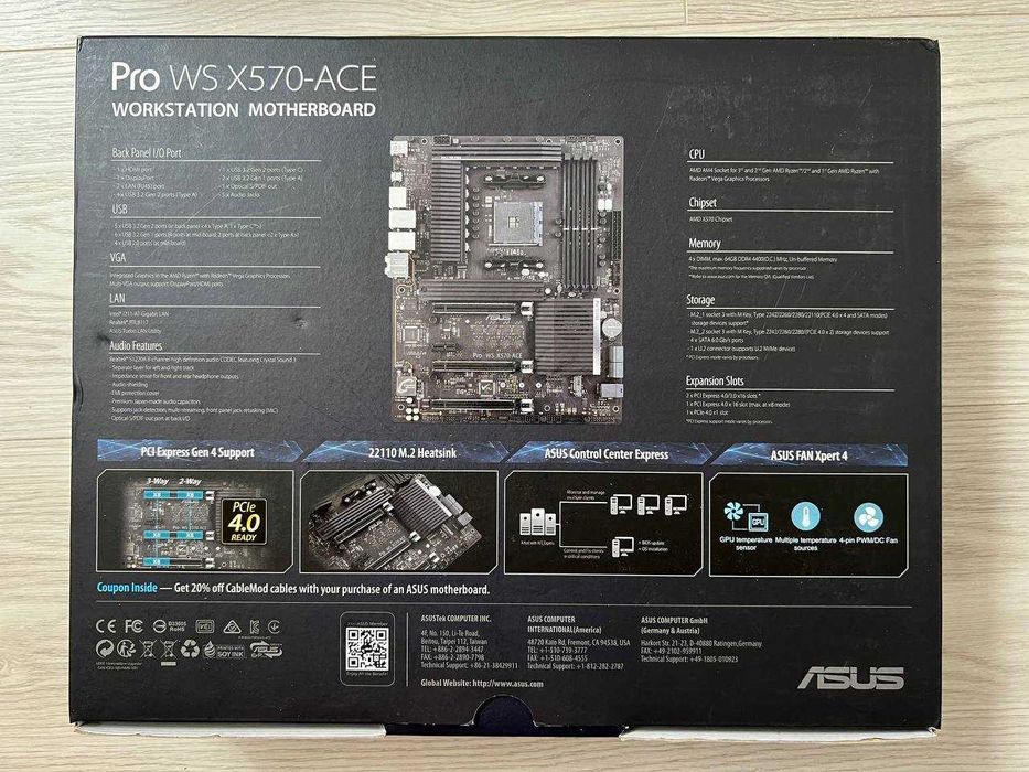 Placa de Baza Asus PRO WS X570-ACE (socket AM4) FULL BOX