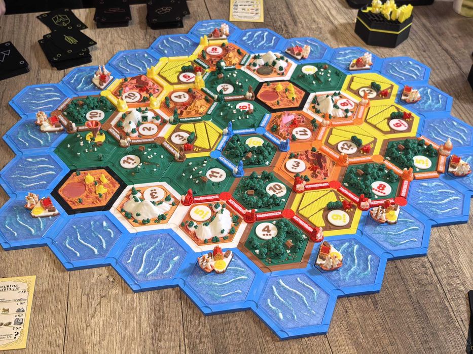 Catan 3d + extensie 5-6 jucatori (accesorii incluse)