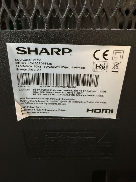 TV Sharp 109cm Amanet BKG
