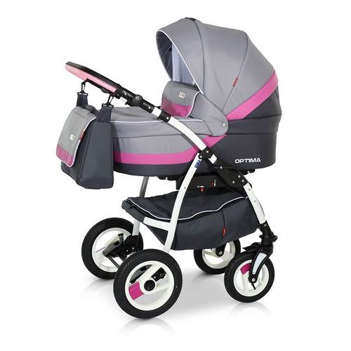 Cărucior bebe optima Pink 3 in 1
