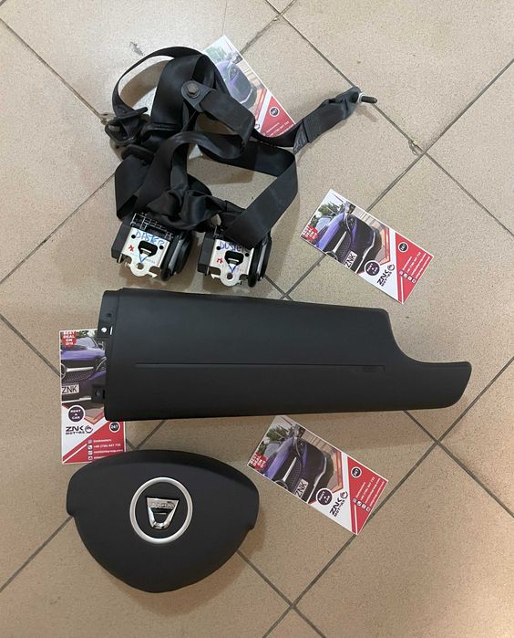 Dacia DUSTER I 1 2010 - 2016 kit airbag volan / pasager - set centuri