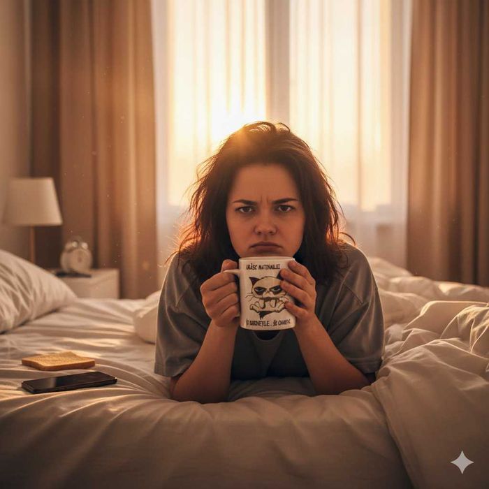 Cană de cafea cu mesaj amuzant – idee de cadou