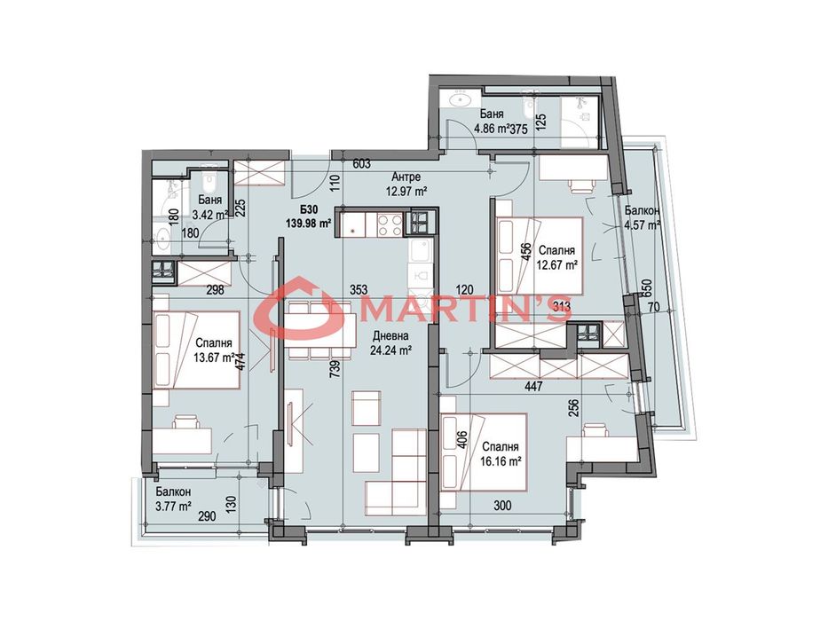 4-стаен в София-Сухата Река площ 140 цена 279960