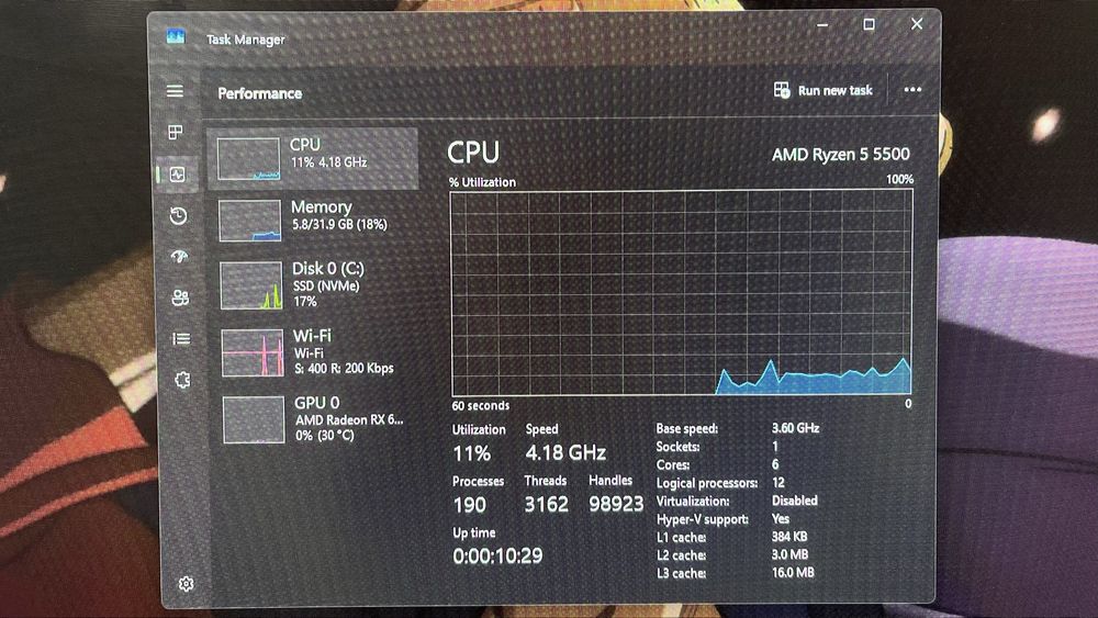 Pc Gaming RX 6650 XT 32gb RAM 3200 MHz foarte bine intretinut!
