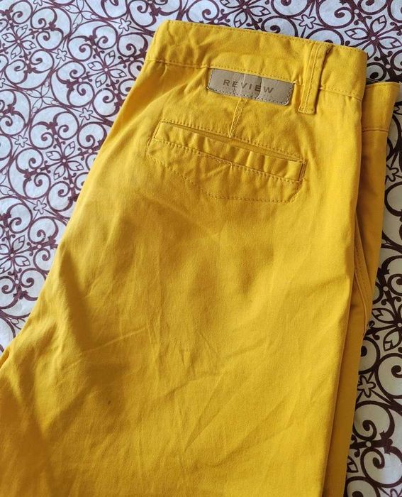 Blugi Pantaloni de bărbați Review L galben