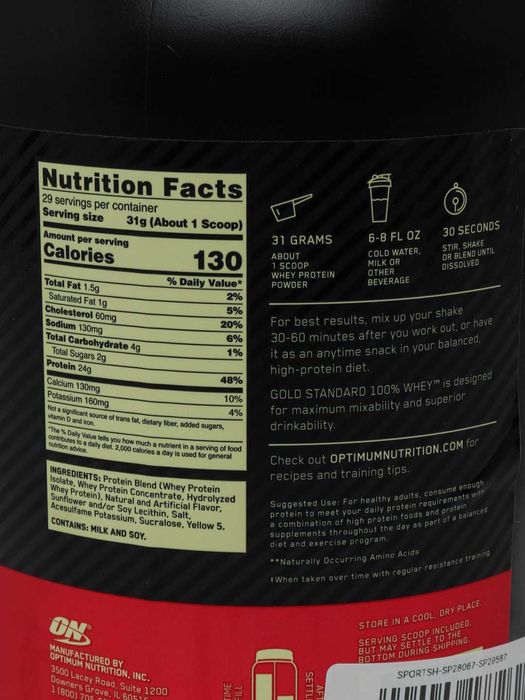 Протеин Whey Gold Standard 908 grm - со стикером. АМЕРИКА!