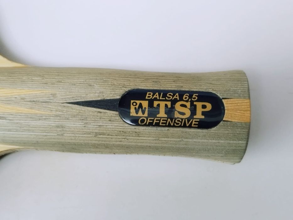Paleta de tenis de masa profesionala personalizata, husa Donic, maner lemn tsp balsa 6,5 offensive