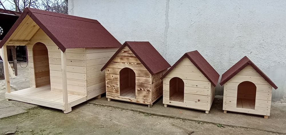 Дървена къща за кучета , къща за куче , кучешка колиба средни породи