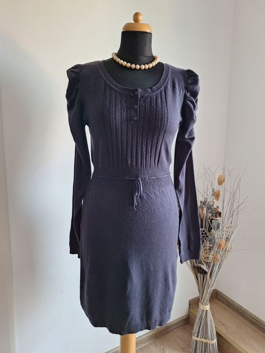 Rochie tricotata bleumarin M