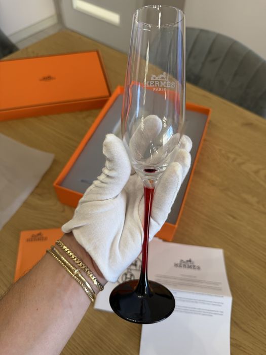 Hermes Crystal Champagne Flute чаши за шампанско