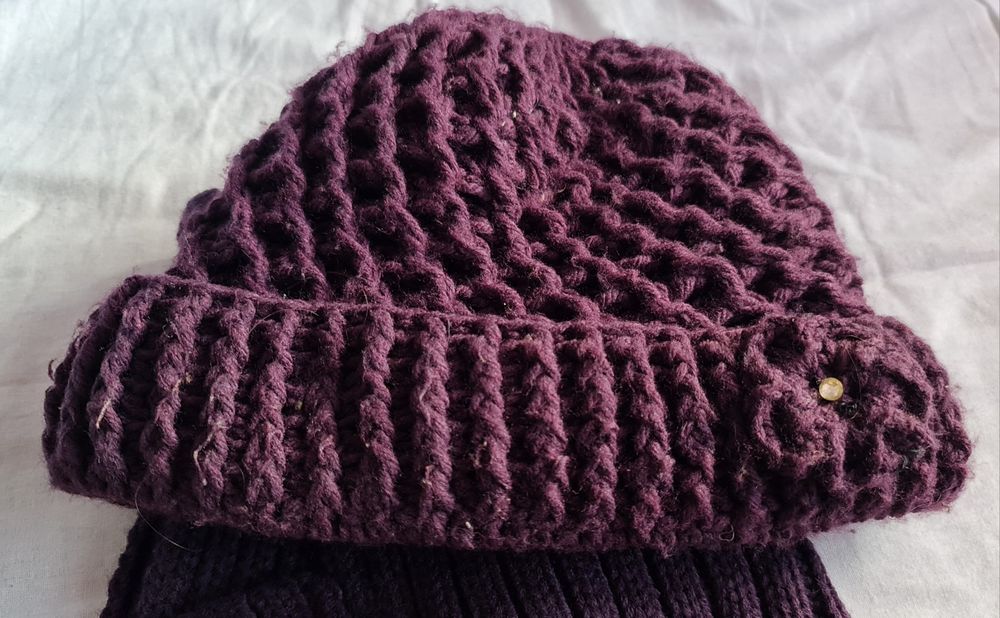 Set Fular+Caciula Dame -lana